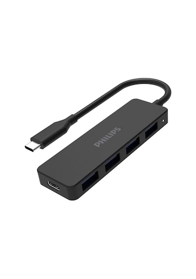 Philips Swr1603g/93 Siyah 20 Cm Kablolu Type-c To 4xusb 3.0 Çoklayıcı