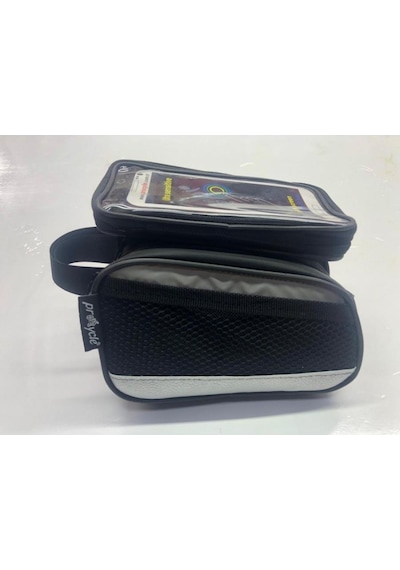 Procycle Pc-250 Kadro Üstü Heybe Çanta Telefonluklu Gümüş Siyah