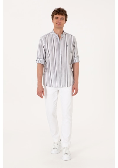 U.s. Polo Assn. Erkek Antrasit Gömlek Desenli 50306331-vr006 Antrasit