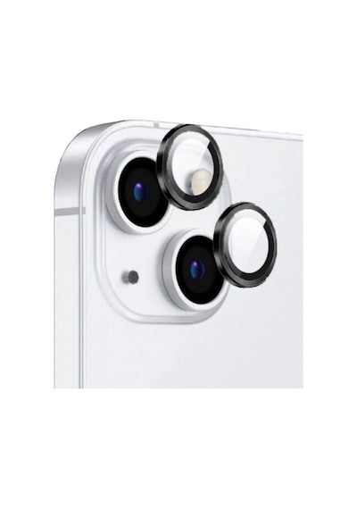Apple Uyumlu iPhone 14 Plus Zore Cl-12 Premium Safir Parmak İzi Bırakmayan Anti-reflective Kamera Lens Koruyucu Siyah