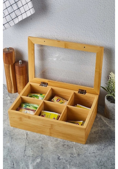 Perotti Orso Bambu 6 Bölmeli Çay Kutusu 16616 Ahşap