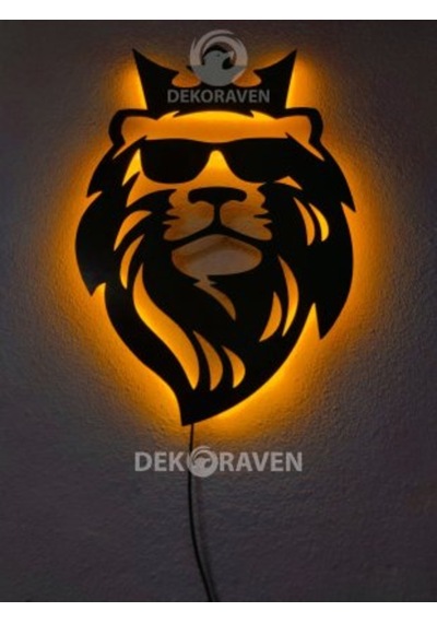 Aslan Led Işıklı Tablo (523524421)