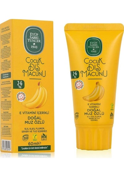 23 Adet Doğal Muz Özlü Çocuk Diş Macunu 60 Ml, Rosie Hediye