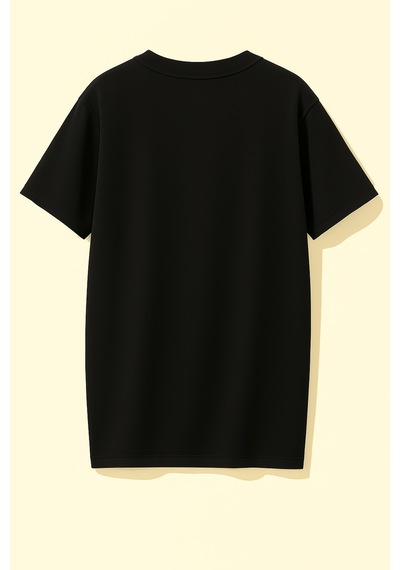 Uyguntarz Unisex İstiridye Kabuk Tasarım Basklı Tshirt Siyah