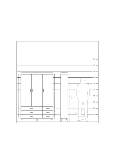 Arges Dolap 5 Raflı 6 Çekmeceli Tek Askılı 132x30x195 Çam-antrasit/antrasit Antrasıt/antrasıt Arges Dolap 5 Raflı 6 Çekmeceli Tek Askılı 132x30x195 Çam-antrasit/antrasit Antrasıt/antrasıt