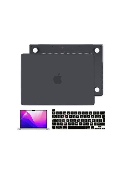Apple Uyumlu MacBook Pro 13 Inç 2021 M1 A2338 Mat Kılıf + Klavye Kılıfı + Film (544442724)