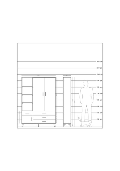 Arges Dolap 5 Raflı 4 Çekmeceli Tek Askılı 132x30x195 Aytaşı-çam/antrasit Atlas Çam/antrasıt Arges Dolap 5 Raflı 4 Çekmeceli Tek Askılı 132x30x195 Aytaşı-çam/antrasit Atlas Çam/antrasıt