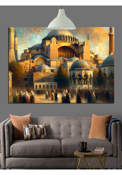 Ayasofya Cami Dekoratif Kanvas - Mdf Ahşap Tablo