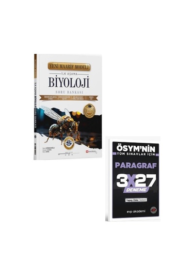 2027 Bilgisarmal 2027 Üniversiteye Hazırlık Biyoloji İlk Aşama Maarif Model Soru Bankası+ Evp Akademi Paragraf