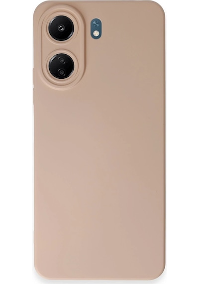 Newface - 451 - Xiaomi Redmi 13c Kılıf Nano İçi Kadife Silikon - Edntrend - - Pudra