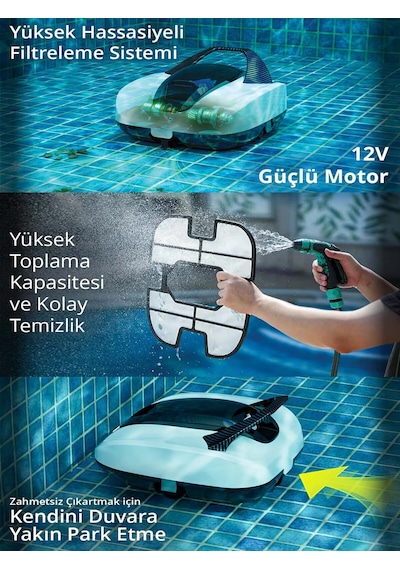 Kiwi Krpc-7170 Kablosuz Havuz Temizleme Robotu