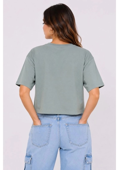 Wear Vexel Kadın Kedi Baskılı Oversize Crop Tişört Salaş Basic Yarım Kol T-shirt - Mint Yeşili Mint Yeşili Wear Vexel Kadın Kedi Baskılı Oversize Crop Tişört Salaş Basic Yarım Kol T-shirt - Mint Yeşili Mint Yeşili