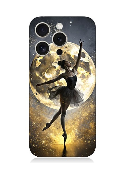 Apple Uyumlu iPhone 15 Pro Max Ayışığında Dans Desenli Silikon Kılıf Silikon