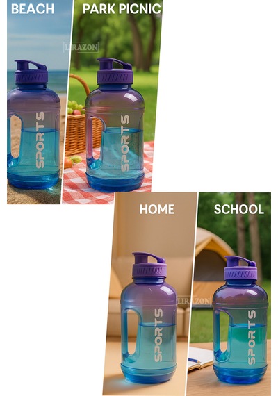 2200 Ml Su Şişesi Motivasyon Matara  Matarası Bpa Free