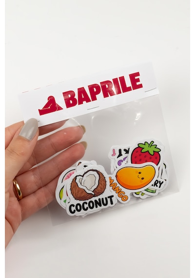İngilizce Meyveler Sticker Paketi 22 Parça Kaliteli Su Geçirmez Etiket Seti Çok Renkli