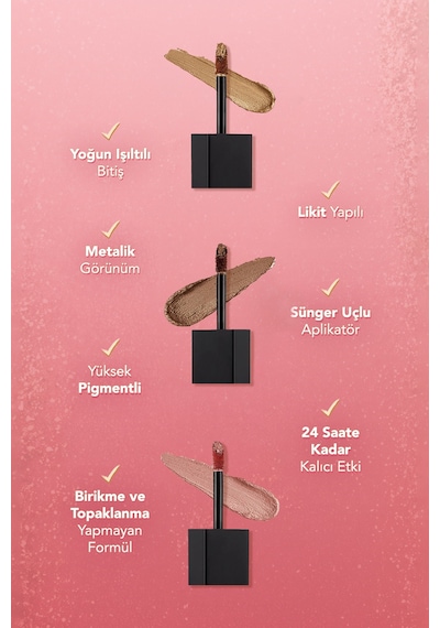 Flormar Metalik Likit Göz Farı (Lila) - Shimmer & Shine Liquid Shadow - 002 Soft L- 8682536003100