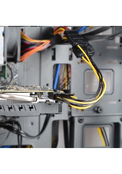 Pci-E Ekran Kartı Güç Kablosu 2 X 15Pin Sata Erkek To 8Pin6+2