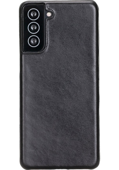 Samsung Galaxy S21 Plus Uyumlu Deri Arka Kapak Uj Rst1 Siyah Diğer