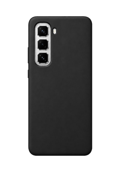 Infinix Hot 60 Pro Uyumlu İçi Kadife Kaplamalı Silikon Kılıf Airline Serisi Siyah