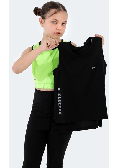 Slazenger DYLAN IN Kız Çocuk Tişört Siyah