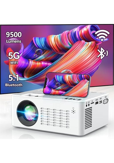 TMY 5G Wifi Bluetooth 5.1 9500 Lümen 1080P HD Projektör
