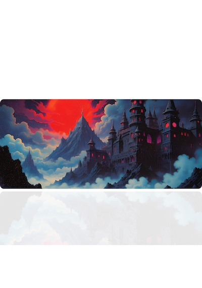90x40 Cm Şato Desenli Oyuncu Gaming Mouse Pad Kaymaz Kauçuk Taban Fare Altlığı Xxl Mousepad Catle Serisi 005