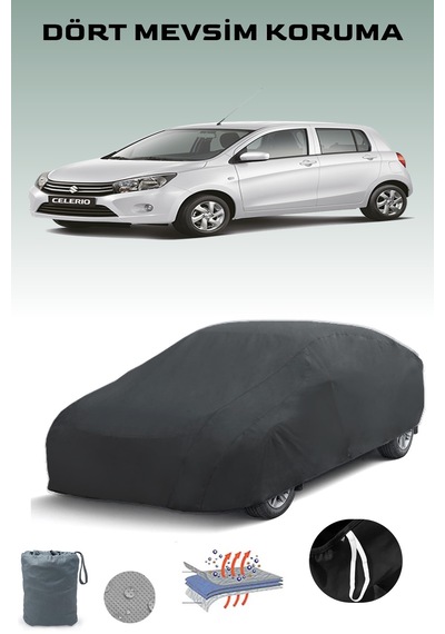 Siyah Suzuki Celerio 2 Araba Brandası, Oto Örtüsü, Araba Çadırı Siyah