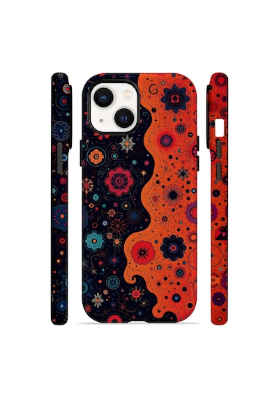 Velvoria Valestra Midnight Bloom Split Apple iPhone Uyumlu 14 Darbe Korumalı Kılıf Valestra Select - Midnight Bloom Split