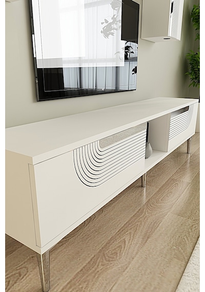 Tvr1502bs Meyra Tv Ünitesi Takımı Beyaz-silver 150cm