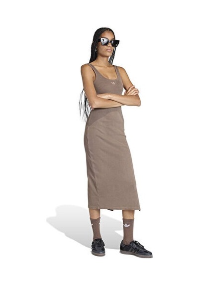 Adidas Ess Rib Dress Kadın Günlük Elbise Ke3167 Kahverengi