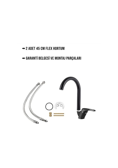 Siyah Lavabo Bataryası Siyah