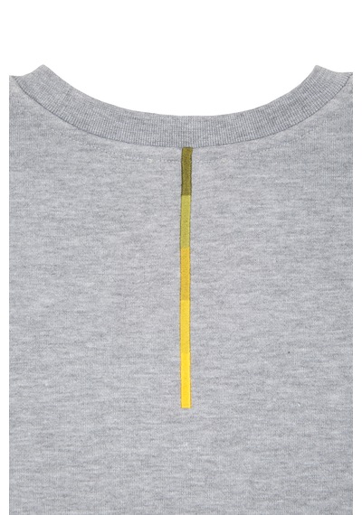 Beord Gri Melanj %100 Pamuk Bisiklet Yaka Sweatshirt Bss1-146