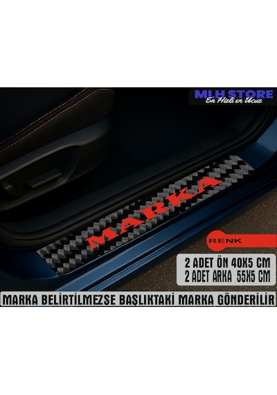 Mazda Cx-5 İle Uyumlu 4 Adet Karbon Kapı Eşiği Koruma
