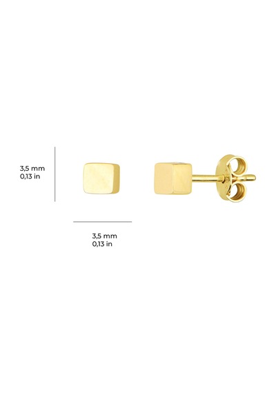 Goldkupe 14 Ayar Altın Küp Küpe 1,04 Gr-2116