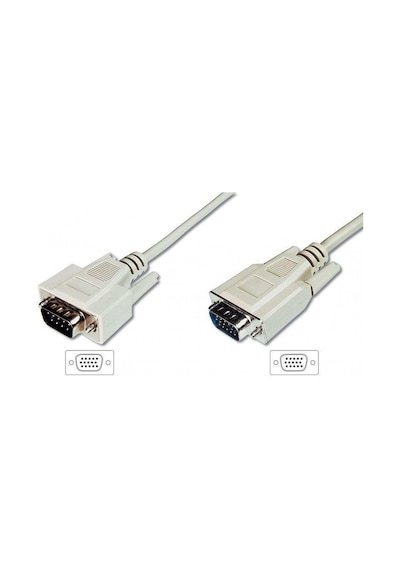 VGA Monitör Kablosu, HD15 Erkek - HD15 Erkek, 3 metre, AWG 28, 3