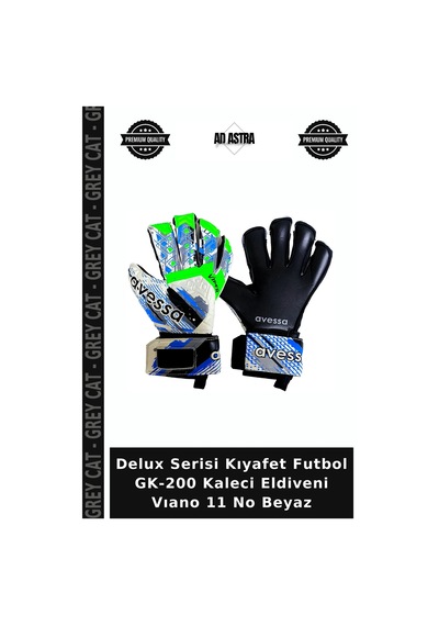 Delux Serisi Kıyafet Futbol Gk-200 Kaleci Eldiveni Vıano 11 No Beyaz