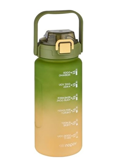 1500 Ml Motivasyon Matarası - Çift Renk Ve Pipetli