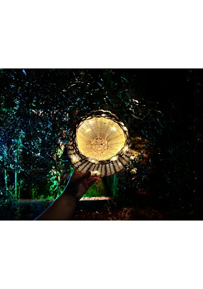 Led Işıklı Bambu Sepet Yılbaşı