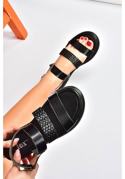 Fox Shoes Siyah Günlük Kadın Sandalet M291082603