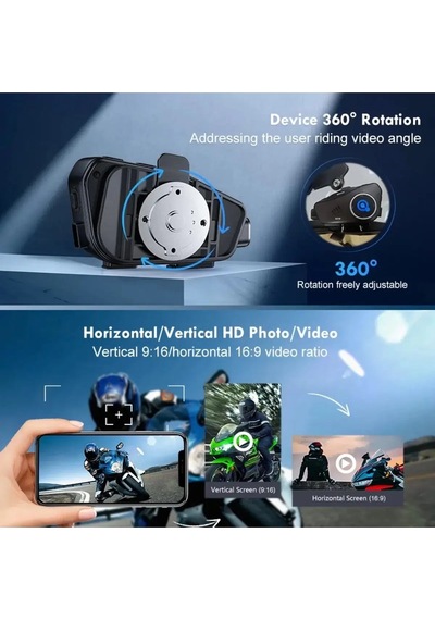 Q28 Motosiklet Kask Bluetooth Kulaklık 1080p Kamera Interkom Kulaklık Su Geçirmez Intercom 24922897