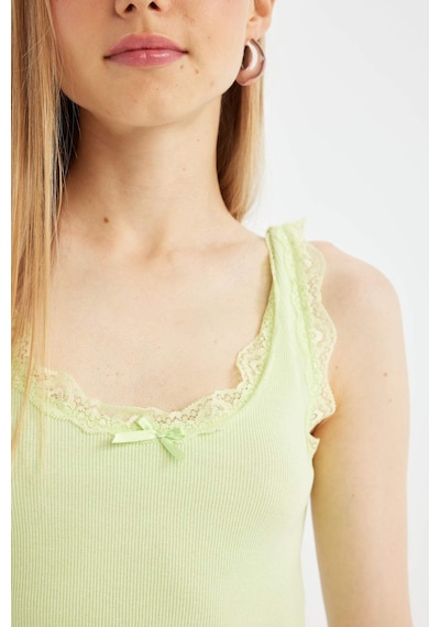 Defacto Coool Fitted Fitilli Kaşkorse Atlet D1610AX24SMGN1098 Yeşil