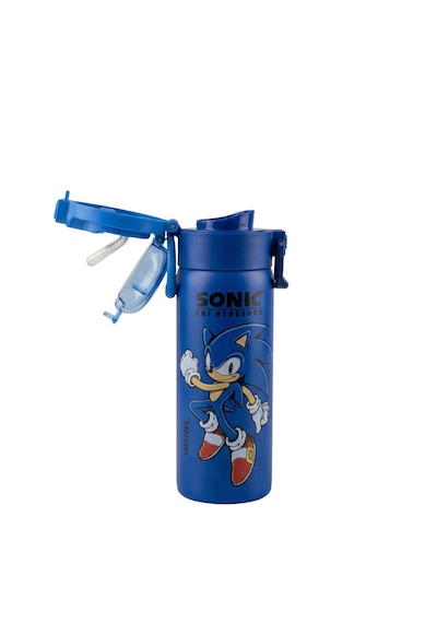 Sonic Çift Fonksiyon Kapaklı Çelik Matara 600ml 3818 Mavi