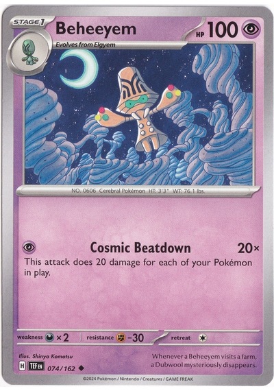 Beheeyem 074/162 - Temporal Forces - Pokemon Kartı Mint
