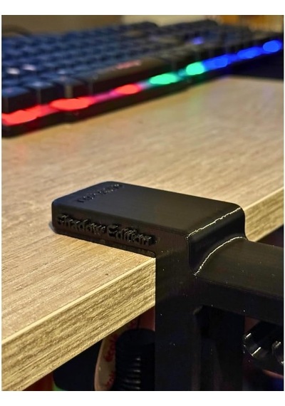 Siyah Premium Asılabilir Kulaklık Standı-kalın Masalar İçin İdeal, Sağlam Kaydırmaz Keçeli, Ergonomik Masaüstü Askı, Shadow Edition Long