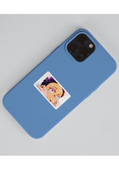 Akaza-demon Slayer Hakuji-koyuki -parlak Kağıt 2 Li Set Anime Sticker Çıkartma-kimetsu No Yaiba Beyaz