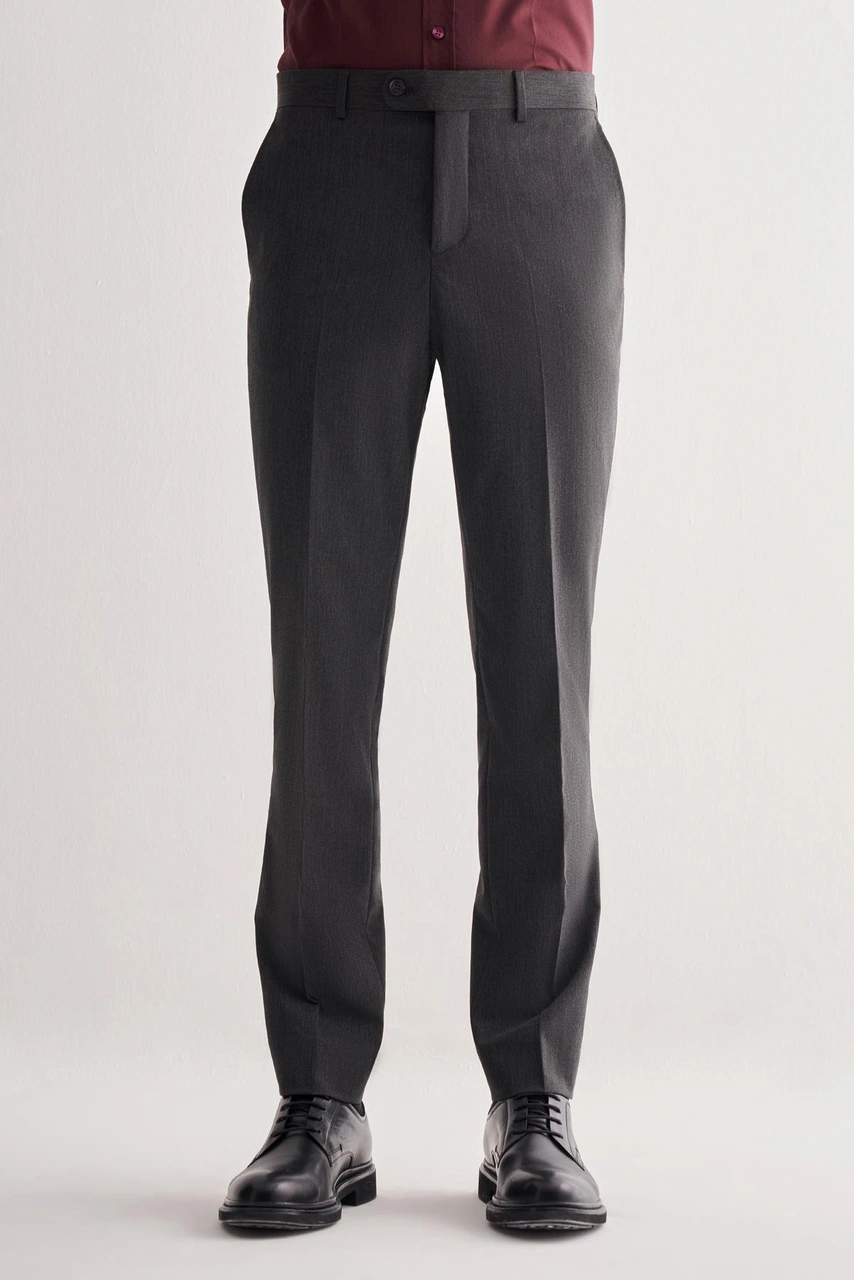 İmza Koyu Antrasit Yan Cep Açık Paça Kendinden Desenli Slim Fit Pantolon 1003255152 Koyu Antrasit İmza Koyu Antrasit Yan Cep Açık Paça Kendinden Desenli Slim Fit Pantolon 1003255152 Koyu Antrasit