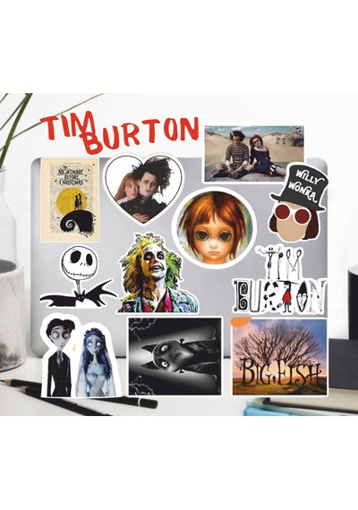Tim Burton Seri 2 Sticker Seti Laptop Ajanda Pc Tablet Telefon Defter Etiket Bullet Journal Diğer