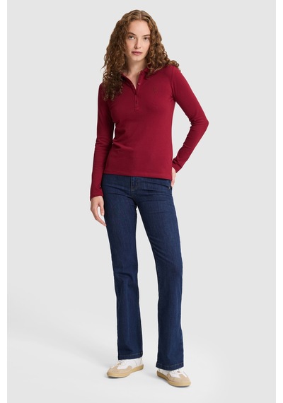 U.S. Polo Assn. Kadın Bordo Basic Sweatshirt 50326760 Vr014