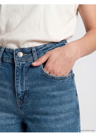 Lcw Jeans İndigo Petite Straight Fit Kadın Jean Pantolon