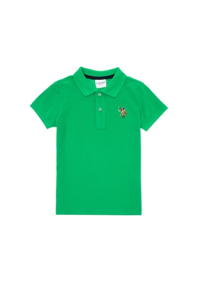 U.S. Polo Assn. Erkek Çocuk Elma Yeşili Basic Polo Yaka Tişört 50306484-VR020